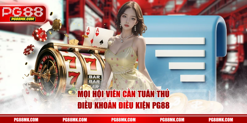 Mọi hội viên cần tuân thủ điều khoản điều kiện PG88